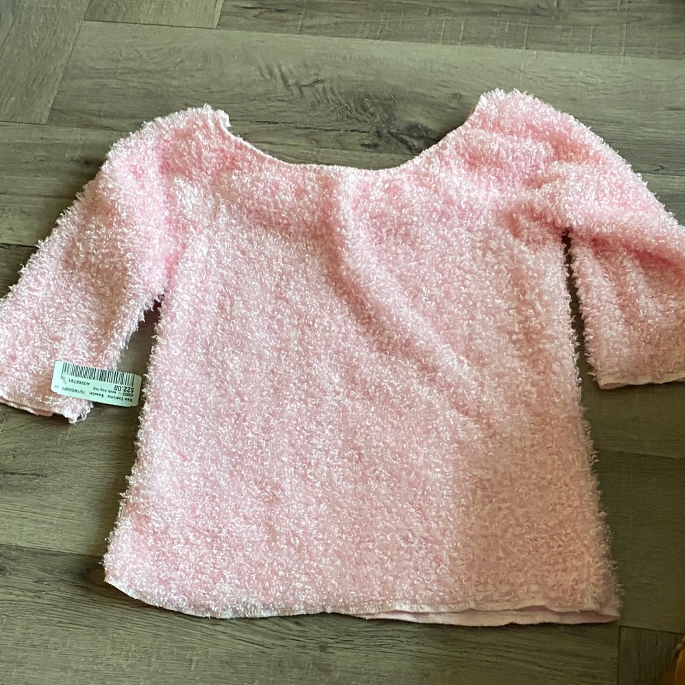 Fluffy Pink Sweater, Costume Sweater - New